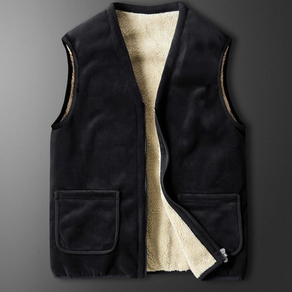 men's vests men warm sleeveless jacket artificial wool vest man coat clothes winter fake lamb cashmere thick veste homme my549 230826, Black;white
men's vests men warm sleeveless jacket artificial wool vest man coat clothes winter fake lamb cashmere thick veste homme my549 230826, Black;white