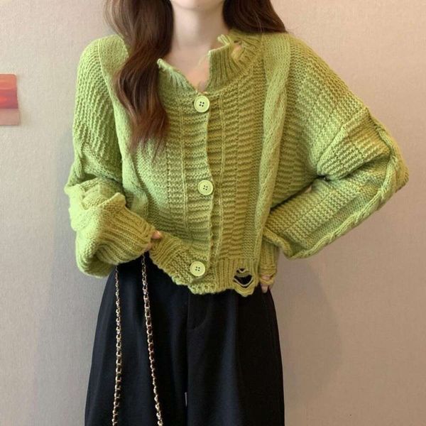 spring and womens sweaters autumn style french niche design feeling hole lazy loose high short pure color sweater, White;black
spring and womens sweaters autumn style french niche design feeling hole lazy loose high short pure color sweater, White;black