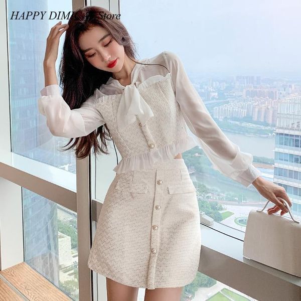 two piece dress short skirt twopiece suit lady lace bow tie blouse ladies temperament small fragrance fashion 230826, White
two piece dress short skirt twopiece suit lady lace bow tie blouse ladies temperament small fragrance fashion 230826, White