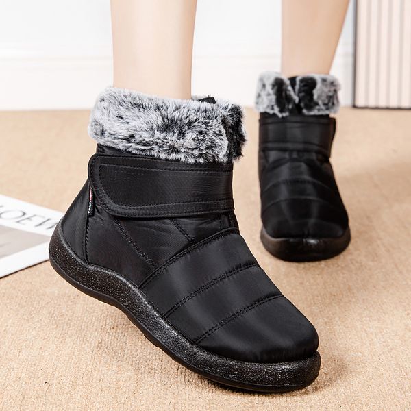 boots faux fur warm waterproof snow boots women thicken plush winter ankle boots woman non-slip hook loop cotton padded shoes 230826, Black
boots faux fur warm waterproof snow boots women thicken plush winter ankle boots woman non-slip hook loop cotton padded shoes 230826, Black