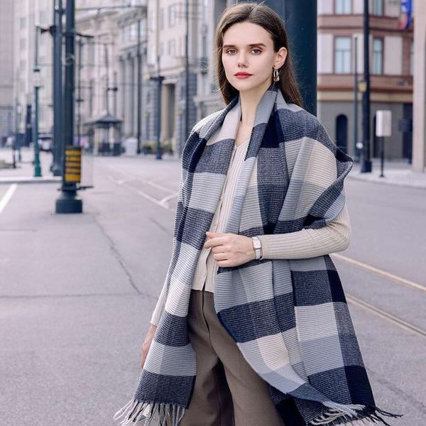 style scarf for women in autumn and winter korean version of all matching pleated plaid student men imitation, Blue;gray
style scarf for women in autumn and winter korean version of all matching pleated plaid student men imitation, Blue;gray