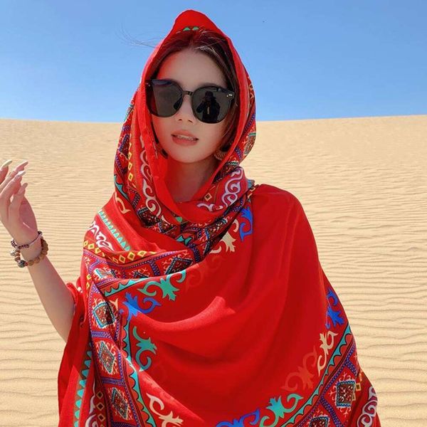 desert travel pgrapher red scarf womens northwest national style sunshade big cape shawl, Blue;gray
desert travel pgrapher red scarf womens northwest national style sunshade big cape shawl, Blue;gray