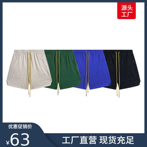 chaopai rhude micro label embroidery lace up casual cotton shorts men's and women's high street beach sports capris, White;black
chaopai rhude micro label embroidery lace up casual cotton shorts men's and women's high street beach sports capris, White;black