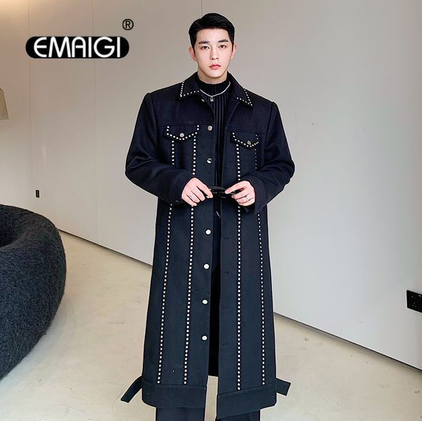 men's trench coats trenchcoat men rivet woolen singlebreasted long coat man streetwear vintage punk gothic motorcycle jacket outerwear, Tan;black
men's trench coats trenchcoat men rivet woolen singlebreasted long coat man streetwear vintage punk gothic motorcycle jacket outerwear, Tan;black