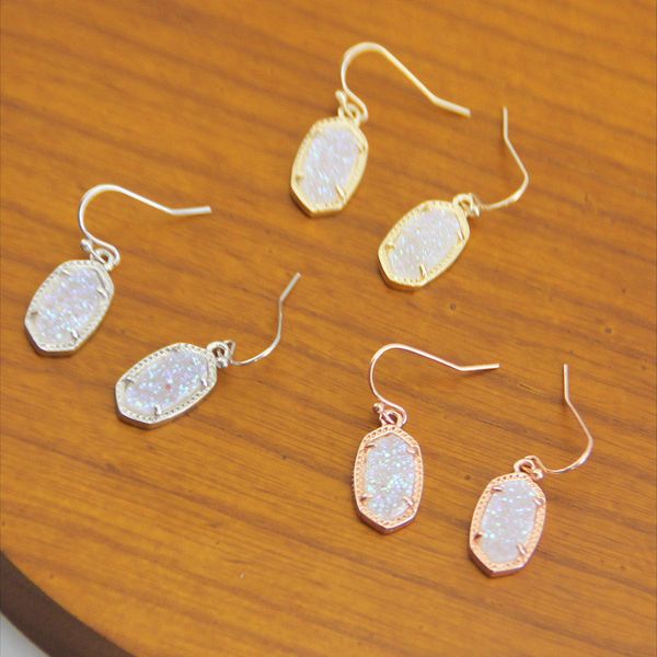 dangle & chandelier hook stone real 18k gold plated t rose druse dangles earrings jewelries letter gift with dust bag, Silver
dangle & chandelier hook stone real 18k gold plated t rose druse dangles earrings jewelries letter gift with dust bag, Silver