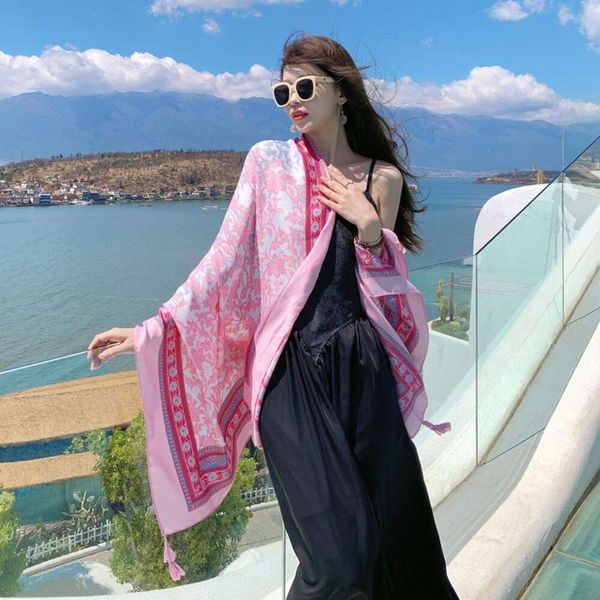 wearing shawls scarves in summer and spring sanya ethnic style travel scarf beach sunblock women, Blue;gray
wearing shawls scarves in summer and spring sanya ethnic style travel scarf beach sunblock women, Blue;gray