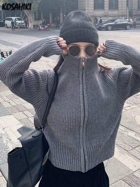 women's knits tees y2k aesthetic harajuku cardigan mujer kardigan turtleneck streetwear grey crop zipper autumn all match solid sweate, White
women's knits tees y2k aesthetic harajuku cardigan mujer kardigan turtleneck streetwear grey crop zipper autumn all match solid sweate, White