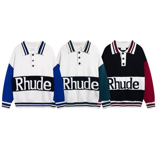 designer men rhude polo hoodie women's spring and autumn knitted men's letter hoodie men coat865, Black
designer men rhude polo hoodie women's spring and autumn knitted men's letter hoodie men coat865, Black