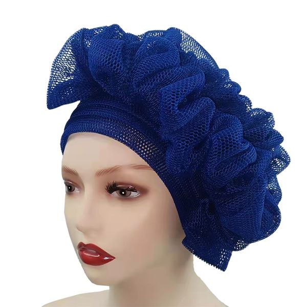 beanie/skull caps already made african headtie nigeria auto geles lady head wraps summer mesh women's turban cap with side ruffles desi, Blue;gray
beanie/skull caps already made african headtie nigeria auto geles lady head wraps summer mesh women's turban cap with side ruffles desi, Blue;gray