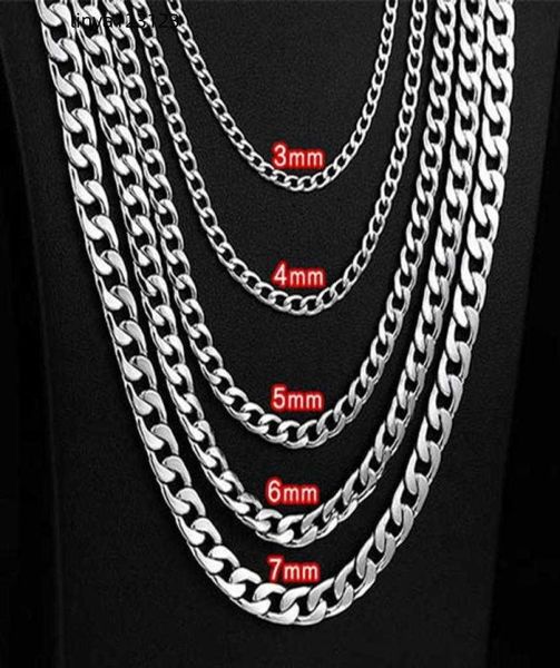 3mm5mm6mm7mm stainless steel flat curb cuban chain link for men women necklace 45cm75cm length with velvet bag2614973, Silver
3mm5mm6mm7mm stainless steel flat curb cuban chain link for men women necklace 45cm75cm length with velvet bag2614973, Silver