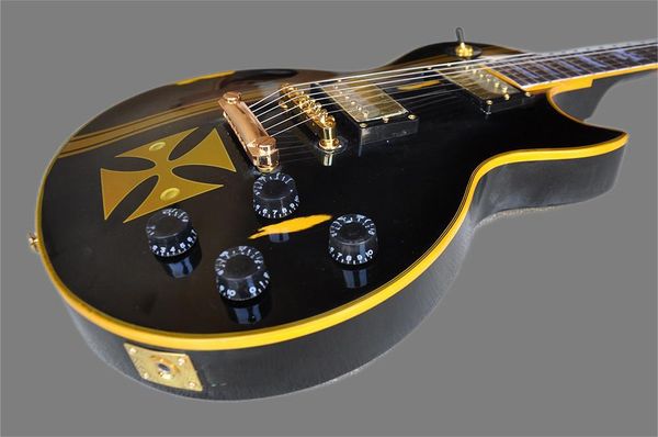 factory custom glossy black electric guitar with relic style rosewood fingerboard gold hardwares white pearl fret i
factory custom glossy black electric guitar with relic style rosewood fingerboard gold hardwares white pearl fret i