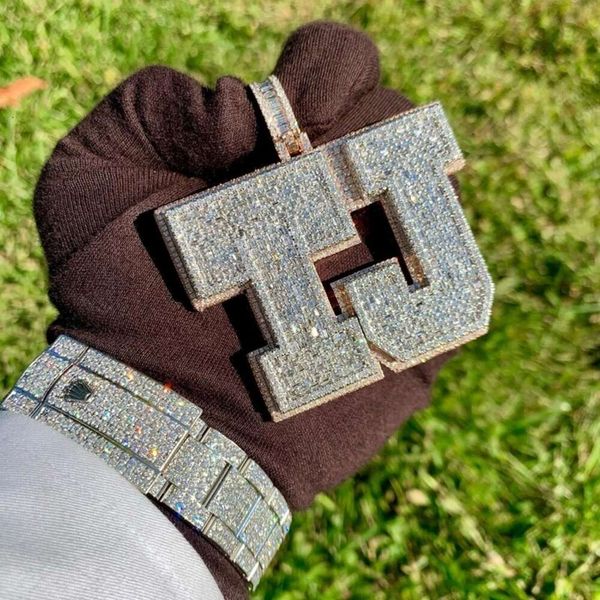 custom pendant pass diamond tester baguette vvs moissanite hip hop jewelry iced out letter name pendant, Silver
custom pendant pass diamond tester baguette vvs moissanite hip hop jewelry iced out letter name pendant, Silver