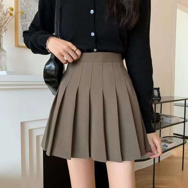 khaki pleated skirt womens short safety pants anti revealing high waist college style a line all kinds, Black
khaki pleated skirt womens short safety pants anti revealing high waist college style a line all kinds, Black