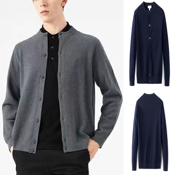 men's sweaters men's autumn and winter luxury quality solid leather button sweater coat round neck 100 cotton fashion casual 23082, White;black
men's sweaters men's autumn and winter luxury quality solid leather button sweater coat round neck 100 cotton fashion casual 23082, White;black