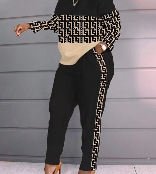 designer women clothes set spring autumn plus size tracksuits round neck printed letter hoodies and pants two piece outfits female sport sui, Gray
designer women clothes set spring autumn plus size tracksuits round neck printed letter hoodies and pants two piece outfits female sport sui, Gray
