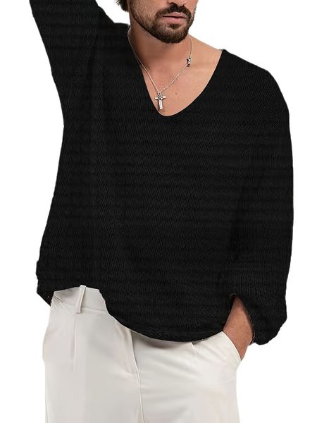 men's sweaters 2023 autumn fashion sports leisure big vneck trendy street sweater coat 230826, White;black
men's sweaters 2023 autumn fashion sports leisure big vneck trendy street sweater coat 230826, White;black