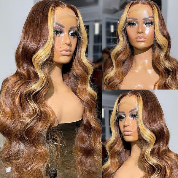 glueless highlight 613 brown wig body wave lace front wig hd transparent lace wig 13x4 colored human hair wigs for women, Black
glueless highlight 613 brown wig body wave lace front wig hd transparent lace wig 13x4 colored human hair wigs for women, Black