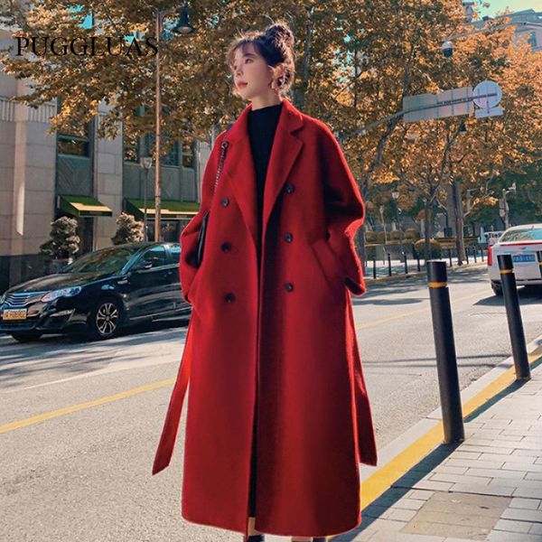 women's wool blends winter trench coat for women elegant fashion korean casual thick wool coat red lace-up long jacket black woman coat
women's wool blends winter trench coat for women elegant fashion korean casual thick wool coat red lace-up long jacket black woman coat