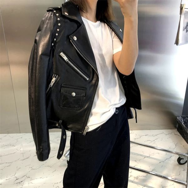 autumn coat women fashion pu faux leather jackets gothic black moto jacket zippers goth woman outwear
autumn coat women fashion pu faux leather jackets gothic black moto jacket zippers goth woman outwear