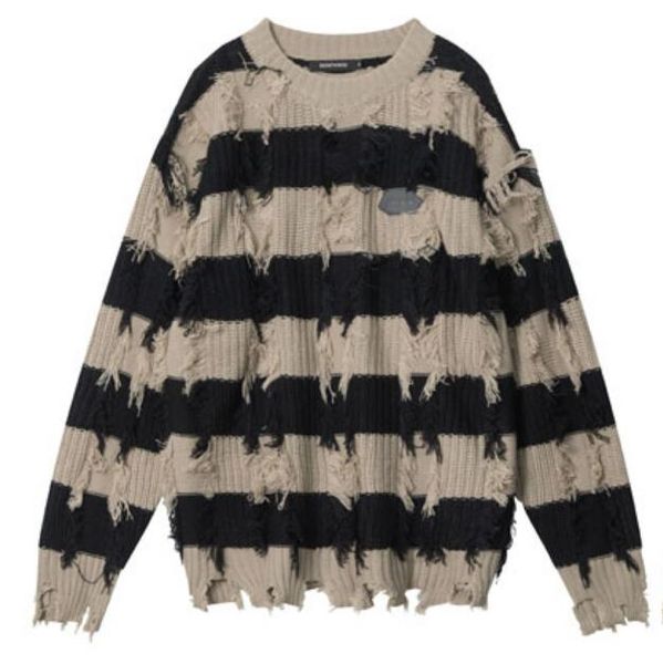 hip hop tassel striped sweater knitted streetwear jumper 2023 men fashion casual loose pullover sweaters, White;black
hip hop tassel striped sweater knitted streetwear jumper 2023 men fashion casual loose pullover sweaters, White;black
