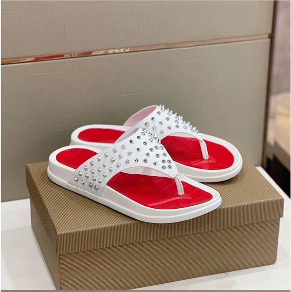men women rivets slippers slides diamond women designer shoes summer flat heel beach shoes clour printing flip flops genuine patent leather, Black
men women rivets slippers slides diamond women designer shoes summer flat heel beach shoes clour printing flip flops genuine patent leather, Black