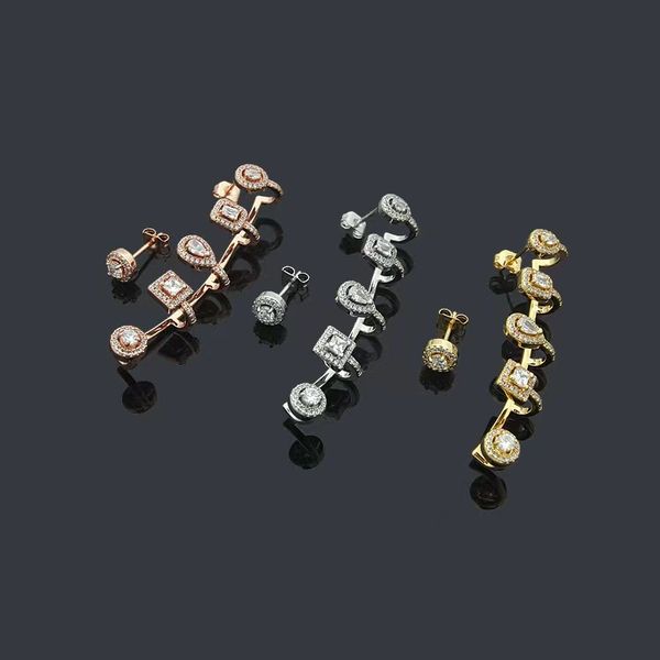 luxury ear cuff copper move brand designer five round zircon charm chain clip earrings wedding brides women jewelry party gift, Silver
luxury ear cuff copper move brand designer five round zircon charm chain clip earrings wedding brides women jewelry party gift, Silver