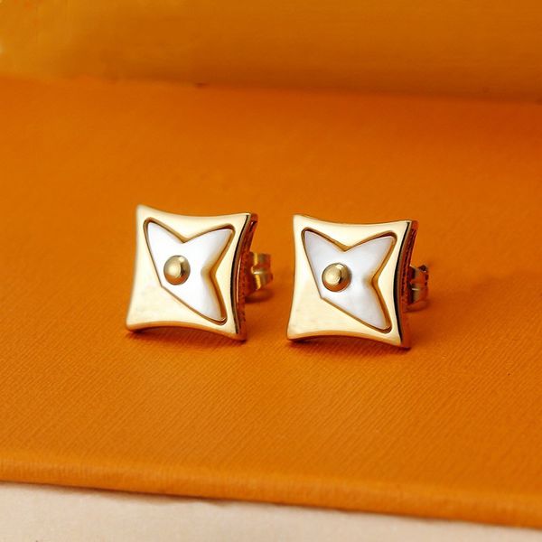 titanium steel stud love earring for woman exquisite simple fashion white fritillaria lady earrings jewelry gift with bag, Golden;silver
titanium steel stud love earring for woman exquisite simple fashion white fritillaria lady earrings jewelry gift with bag, Golden;silver