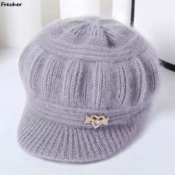 berets super warm mother's hat winter wool cap ladies rabbit fur visors berets hats thickened plush painter caps soft women hats 230826, Blue;gray
berets super warm mother's hat winter wool cap ladies rabbit fur visors berets hats thickened plush painter caps soft women hats 230826, Blue;gray