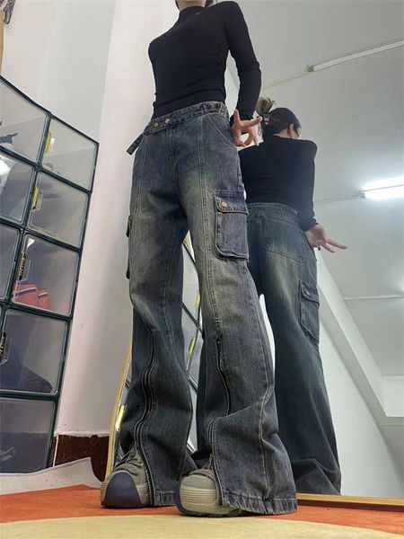 women's jeans adagirl flared wide leg cargo for women y2k pants high waist vintage oversize trousers split streetwear street wear 23082, Blue
women's jeans adagirl flared wide leg cargo for women y2k pants high waist vintage oversize trousers split streetwear street wear 23082, Blue