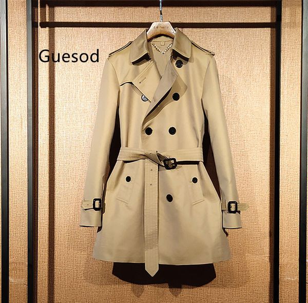 men's trench coats men british spring slim handsome khaki classic man outerwear medium length 230826, Tan;black
men's trench coats men british spring slim handsome khaki classic man outerwear medium length 230826, Tan;black