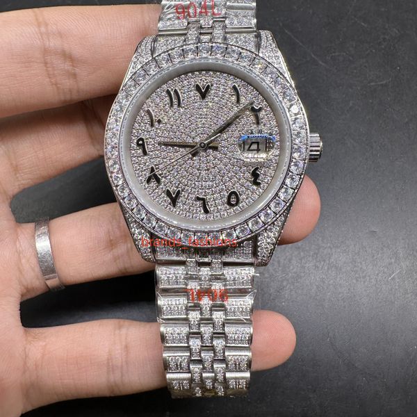 silver stainless steel diamond watcharabic numeral scale hip-hop rap style mechanical watches ice diamond men's watches, Slivery;brown
silver stainless steel diamond watcharabic numeral scale hip-hop rap style mechanical watches ice diamond men's watches, Slivery;brown