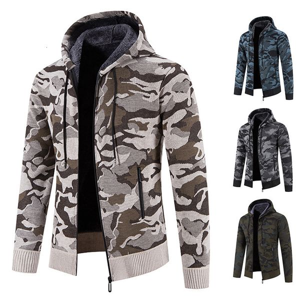 men's jackets men hooded jacket autumn winter warm knit cardigan fleece coats male zip camouflage streetwear 230826, Black;brown
men's jackets men hooded jacket autumn winter warm knit cardigan fleece coats male zip camouflage streetwear 230826, Black;brown