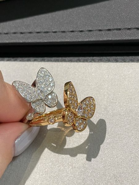 vintage band rings sweet brand designer v gold full crystal simple one butterfly charm wedding engagment ring for women with box party gift, Silver
vintage band rings sweet brand designer v gold full crystal simple one butterfly charm wedding engagment ring for women with box party gift, Silver