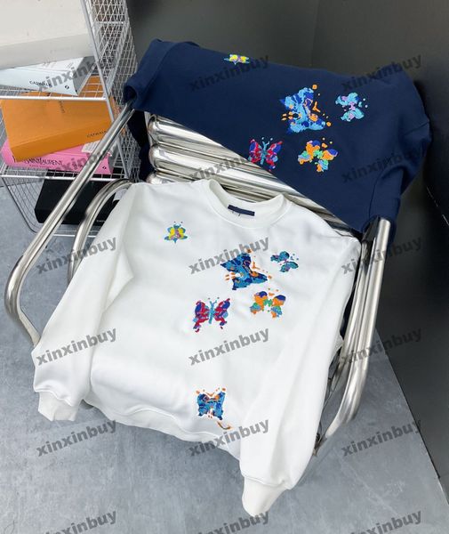 xinxinbuy men women designer sweatshirt paris butterfly letter embroidery pattern sweater green gray blue black white s-3xl, Black;brown
xinxinbuy men women designer sweatshirt paris butterfly letter embroidery pattern sweater green gray blue black white s-3xl, Black;brown