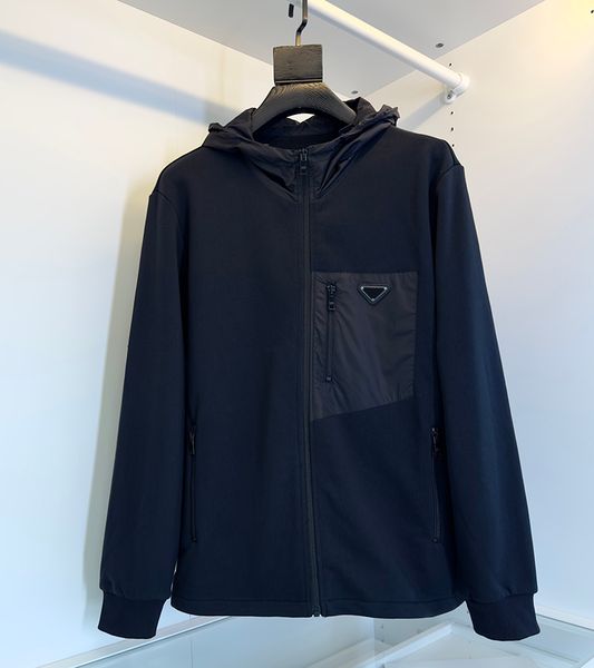 2023 autumn/winter men's designer hooded zipper cardigan nylon panel hooded casual jacket sweater coat, Black;brown
2023 autumn/winter men's designer hooded zipper cardigan nylon panel hooded casual jacket sweater coat, Black;brown