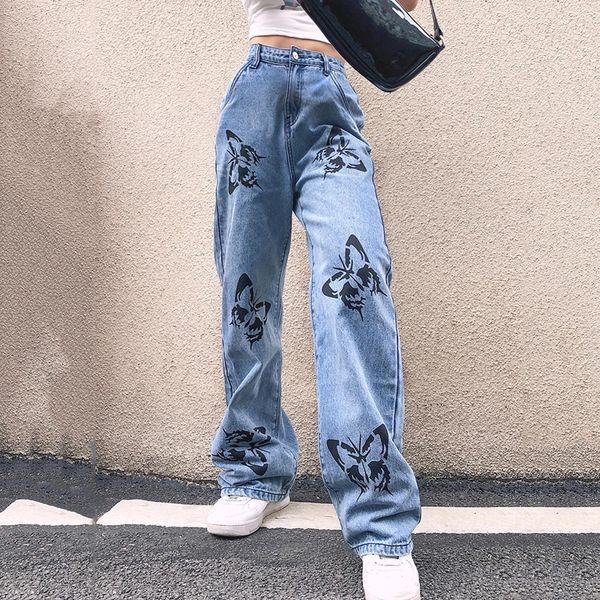 women s jeans streetwear long pants denim wide leg ed straight trousers 90s vintage clothes 230826, Blue
women s jeans streetwear long pants denim wide leg ed straight trousers 90s vintage clothes 230826, Blue