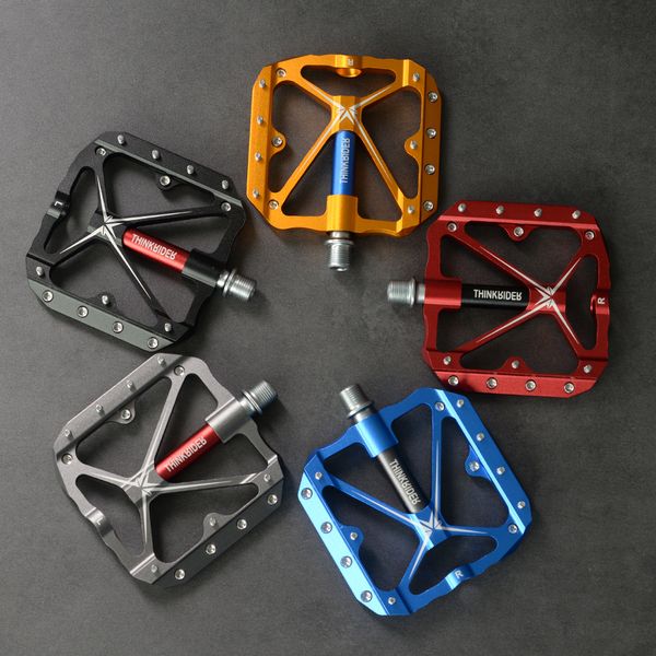 Image of Bike Pedals ThinkRider 3 Sealed Bearings Bicycle Pedals Flat Bike Pedals MTB Road Mountain Bike Pedals Wide Platform Accessories Part 230826