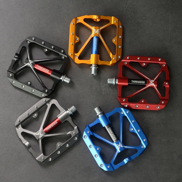 Image of Bike Pedals ThinkRider 3 Sealed Bearings Bicycle Pedals Flat Bike Pedals MTB Road Mountain Bike Pedals Wide Platform Accessories Part 230826