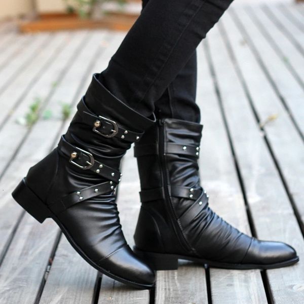 boots winter pointed toe men's midcalf buckle strap chelsea boot for men leather mens motorcycle high man shoe 230826, Black
boots winter pointed toe men's midcalf buckle strap chelsea boot for men leather mens motorcycle high man shoe 230826, Black