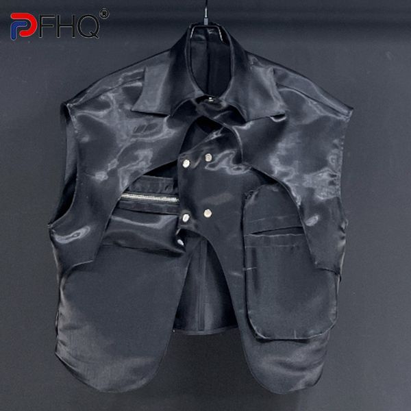 men's vests pfhq fake two pieces patchwork waistcoat summer inner wear short darkwewar streetwear lapel solid color chic vest 21z1960 2, Black;white
men's vests pfhq fake two pieces patchwork waistcoat summer inner wear short darkwewar streetwear lapel solid color chic vest 21z1960 2, Black;white