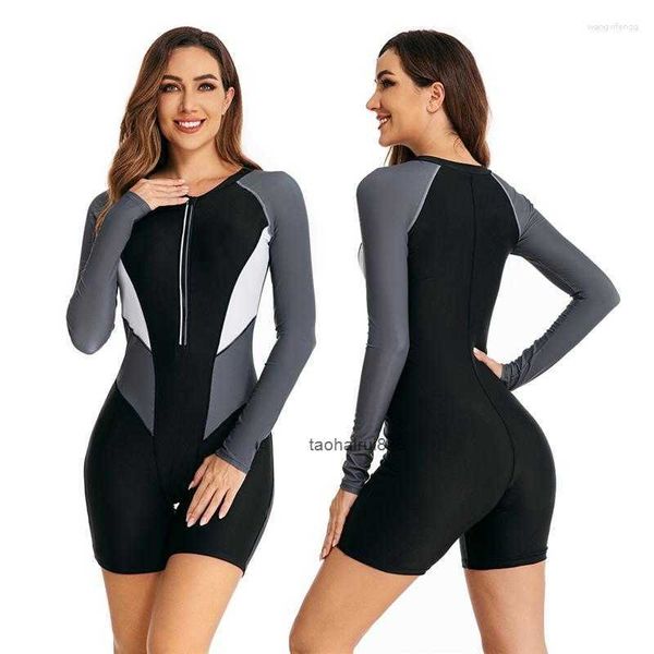 women's swimwear women one piece swimsuit long sleeve rashguard bathing suit rash guard surfing diving monokini bodysuit swimming, White;black
women's swimwear women one piece swimsuit long sleeve rashguard bathing suit rash guard surfing diving monokini bodysuit swimming, White;black