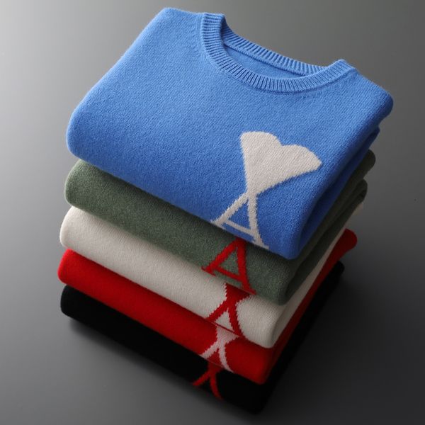 men's sweaters 100% wool sweater men's loose o-neck pullover autumn and winter thickened casual embroidery knitted cashmere sweate, White;black
men's sweaters 100% wool sweater men's loose o-neck pullover autumn and winter thickened casual embroidery knitted cashmere sweate, White;black