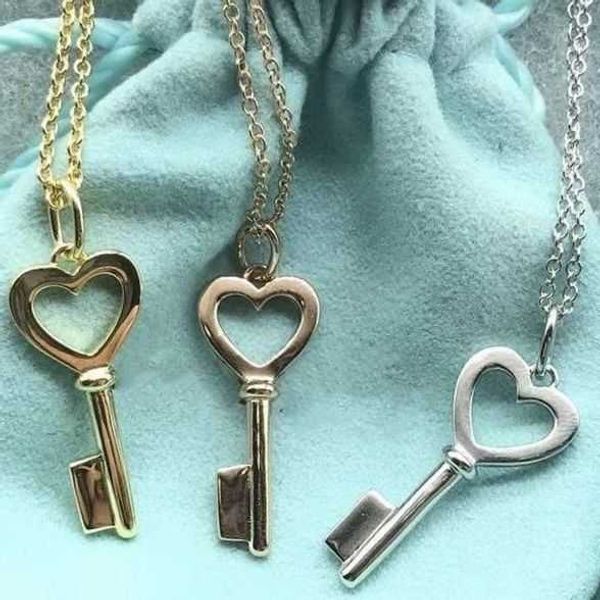 designer necklace t family s925 love key hollow heart pendant collar chain small fashion temperament design sense tiffaniess, Silver
designer necklace t family s925 love key hollow heart pendant collar chain small fashion temperament design sense tiffaniess, Silver
