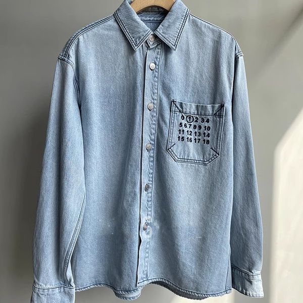 men's jackets mm6 2023 embroidery vintage thin denim shirt loose fashion brand and women's 230826, Black;brown
men's jackets mm6 2023 embroidery vintage thin denim shirt loose fashion brand and women's 230826, Black;brown