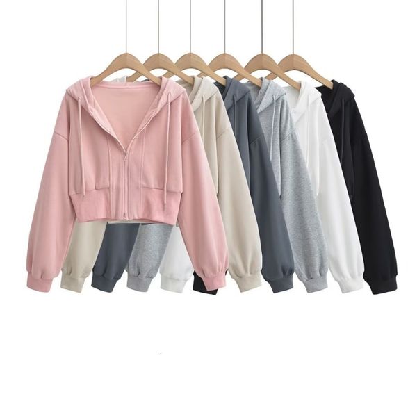 women's hoodies sweatshirts 2023 spring double zipper short hoodie women european american fashion tidal current wind casual loose hood, Black
women's hoodies sweatshirts 2023 spring double zipper short hoodie women european american fashion tidal current wind casual loose hood, Black