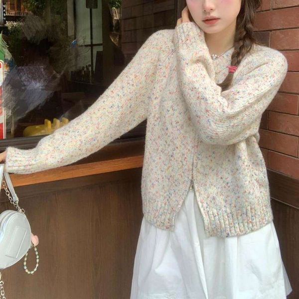 autumn japanese style womens sweaters sweet wind soft glutinous design coat niche color dot sweater cardigan, White;black
autumn japanese style womens sweaters sweet wind soft glutinous design coat niche color dot sweater cardigan, White;black