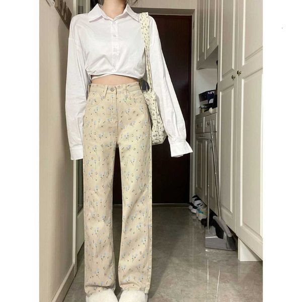 women's jeans street retro apricot floral jean's high waist loose wide legs casual allmatch straight trouser baggy 230826, Blue
women's jeans street retro apricot floral jean's high waist loose wide legs casual allmatch straight trouser baggy 230826, Blue