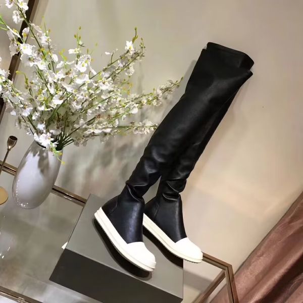 women's fashion designer knee length boots fashionable elastic thick soled martin boots runway show party outdoor casual shorts 35-40, Black
women's fashion designer knee length boots fashionable elastic thick soled martin boots runway show party outdoor casual shorts 35-40, Black