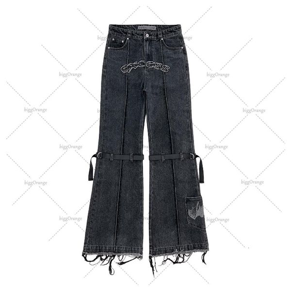 women's jeans american retro design sense niche high waist straight leg long wide pants y2k goth casual loose personality cargo jeans, Blue
women's jeans american retro design sense niche high waist straight leg long wide pants y2k goth casual loose personality cargo jeans, Blue