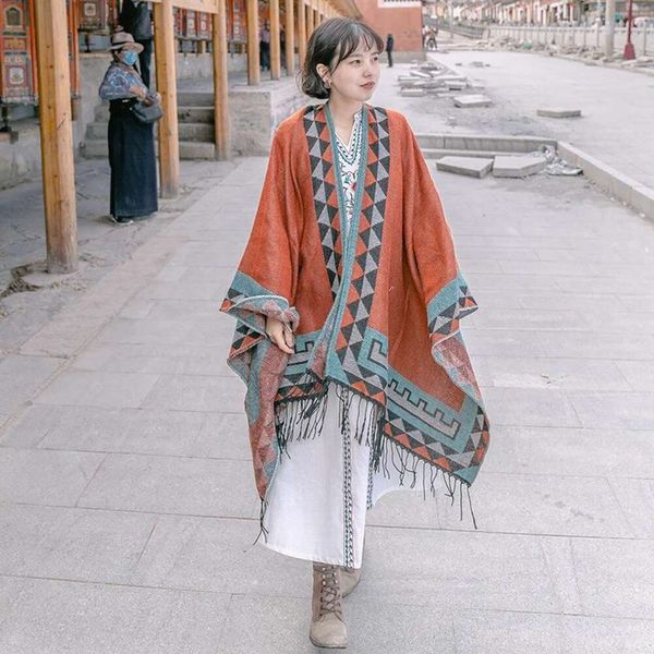 title colorful cape wrap exotic style brick red imitation cashmere scarf shawl northwest travel, Blue;gray
title colorful cape wrap exotic style brick red imitation cashmere scarf shawl northwest travel, Blue;gray